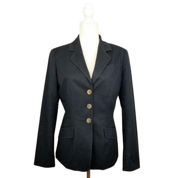 Anne Klein Jackets & Blazers - Anne Klein black 3 buttons pockets classic style lined blazer women's size 6